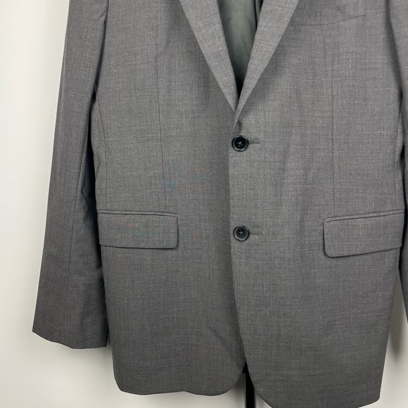 Theory Charcoal Gray Xylo Godsford Stretch Wool‎ 2 Button Suit Jacket Blazer - Picture 2 of 10